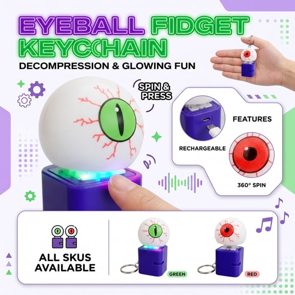 Keyboard Fidget Toy for Adults with Sound,Keyboard Clicker with LED Light ,Keyboard Decompression Toys Button Gifts to Relief Stress Pass The Time