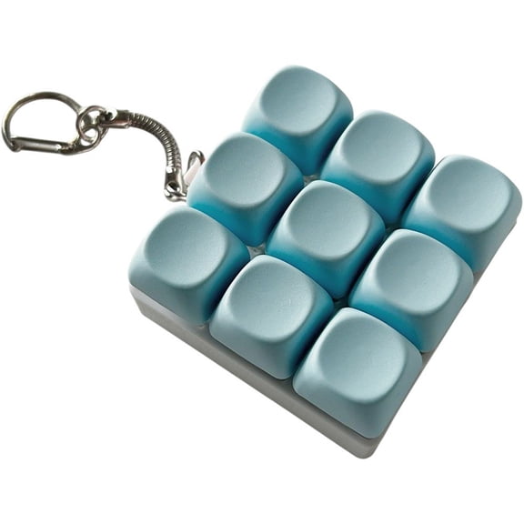Keyboard Fidget Toy with Keychain Funny Fidget Keyring Stress Relief Toy for Adults Finger Exercise Anxiety Decompression