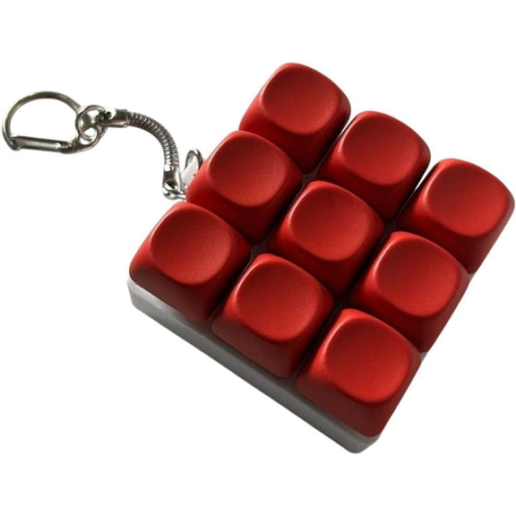 Keyboard Fidget Toy with Keychain Funny Fidget Keyring Stress Relief Toy for Adults Finger Exercise Decompression