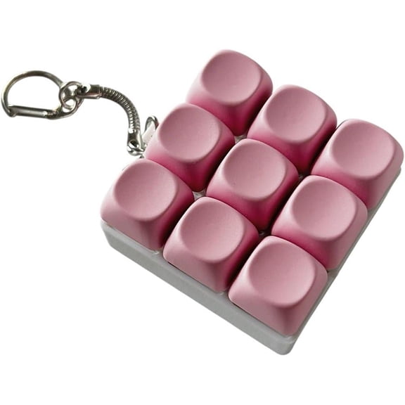 Keyboard Fidget Toy with Keychain Funny Fidget Keyring Stress Relief Toy for Adults Finger Exercise Decompression
