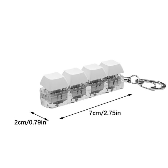 Keyboard Fidget Toys for Adults, 4-Button Keyboard Clicker with LED Light,Mechanical Keyboard Stress Relief Toy, Keychain Fidget Sensory Fun Toys for Anxiety Decompression