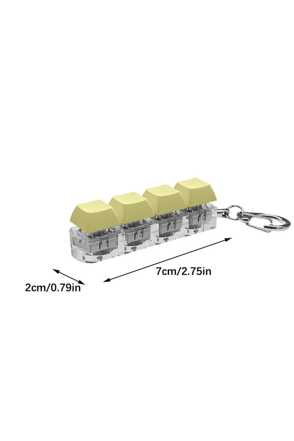 Keyboard Fidget Toys for Adults, 4-Button Keyboard Clicker with LED Light,Mechanical Keyboard Stress Relief Toy, Keychain Fidget Sensory Fun Toys for Anxiety Decompression