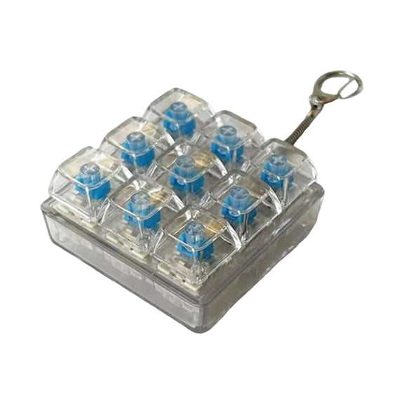 Keyboard Fidget Toys Clicky Pad Stress Relief Squeeze Buttons for Desk Decor Office Gamer Gift Anxiety Relief Sensory Focus Tool Cool Gadget(White)