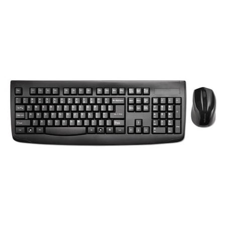 Keyboard For Life Wireless Desktop Set, 2.4 Ghz Frequency/30 Ft Wireless Range, Black | Bundle of 10 Each
