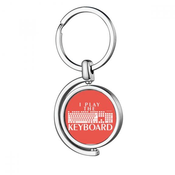 Keyboard Game Combination Rotating Keychain Metal Keyring Holder