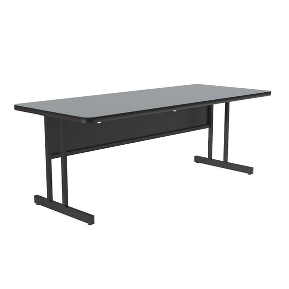 Correll Keyboard Height Deluxe High-Pressure Top Computer/Student Desks , 30x60" RECTANGULAR GRAY GRANITE BLACK