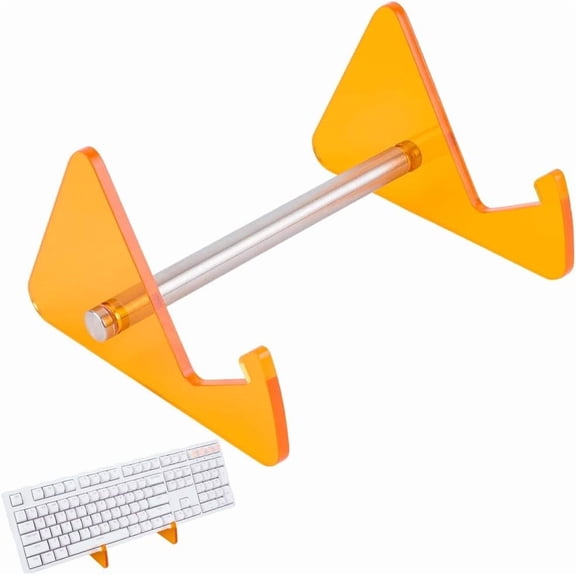 Keyboard Holder Shelf Acrylic Keyboard Stand Orange Iron Detachable Portable Mechanical Computer Storage Desktop Tray Display Rack