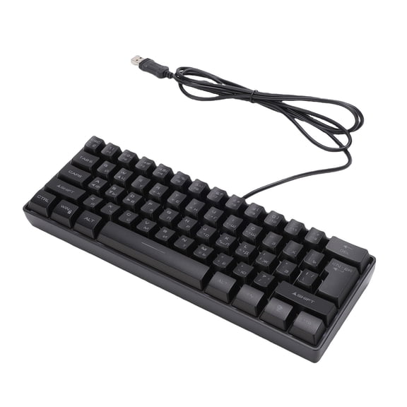 Portable Electronics Russian Russian Mechanical Gaming Keyboard 61 Key Compact RGB Wired Russian English Keyboard for Work Business Trip