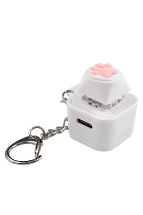 Keyboard Keychain Keyboard Decompression Mechanical Key Button Stress For Adult And Kids Finger Clicker Cool