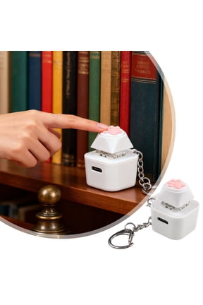 Keyboard Keychain Keyboard Decompression Mechanical Key Button Stress For Adult Finger Clicker Cool