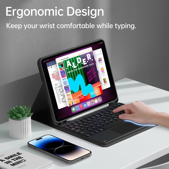 Keyboard,Keypad With Pu With Pu Leather Compatible With 10 Usb Keypad Tablet Compatible With Leather Tablet With 10 10.9in(2022) Pencil - -7 Buzhi Slim Tablet Leather Keypad Keypad Bt Dsfen