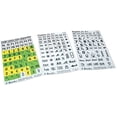 thumbnail image 1 of Keyboard Large Print Labels - Black on White, Yellow, Green - Lower Case, 1 of 1