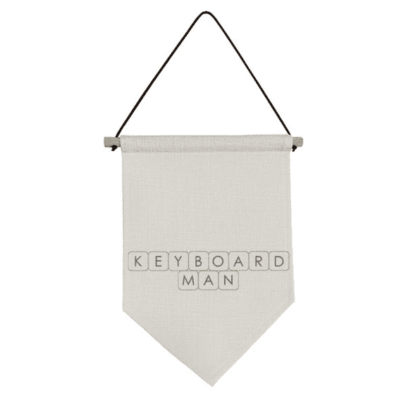 Keyboard Man Art Deco  Fashion Canvas Flag Hanging Wall Art Decor Banner