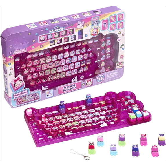 Keyboard Mega Pack - The Ultimate Starter Set | Includes Storage Keyboard & 15 with Exclusive Mega Pack Characters | Clickable Collectables | Ages 6+