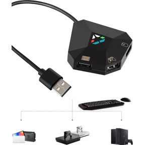 Keyboard and Mouse Adapter for Nintendo Switch, Switch Keyboard Adapter for Playing Fortnite, Apex, FPS, RTS, Plug and Play Mouse Converter for Xbox One/PS4 Support Custom Key Mapping