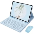 thumbnail image 1 of Keyboard & Mouse Case for Samsung Tab S9 FE/S9/S8/S7, Detachable English Keyboard，sky blue, 1 of 5