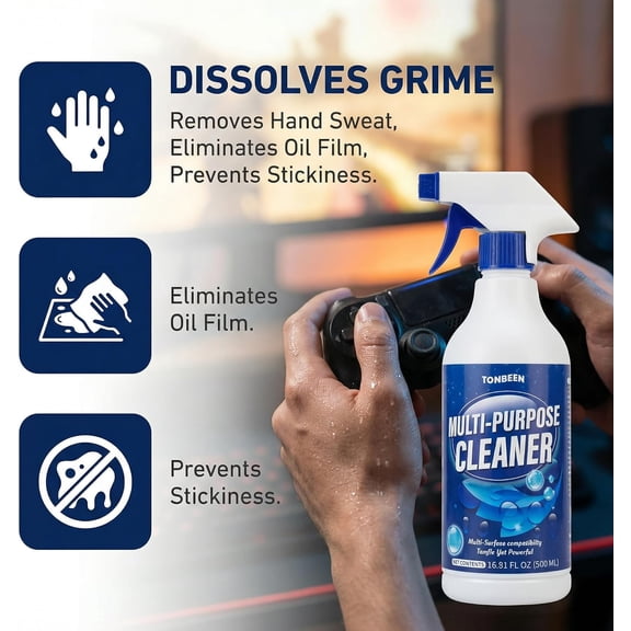 Keyboard & Mouse Cleaner Spray, Electronic Device Cleaning Solution for Sticky Residue, Grime, Dust & Fingerprints on Keyboards, Mice, Game Controllers, Remotes, Phone Cases & Cable Surfaces, 500ml