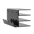 thumbnail image 1 of Keyboard Mouse Desktop Organizer Acrylic 3 Tier Stand Frame Shelf Keyboard Storage Tool for Study Room Exhibition Black, 1 of 9