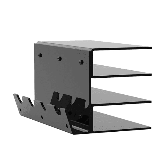 Keyboard Mouse Desktop Organizer Acrylic 3 Tier Stand Frame Shelf Keyboard Storage Tool for Study Room Exhibition Black
