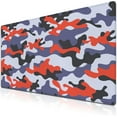 thumbnail image 1 of Keyboard Mouse Pad Blue Home Office Desk Pad Large Mousepads Computer Mat Keyboard Desk Mat Waterproof Non-Slip Rubber Base 35.4" X 15.7" for Game Office, Camouflage with Red Spots, 1 of 5