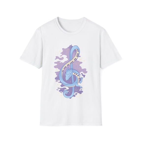 Keyboard Music Dragon Lovers Men Women Graphic Novelty Tee