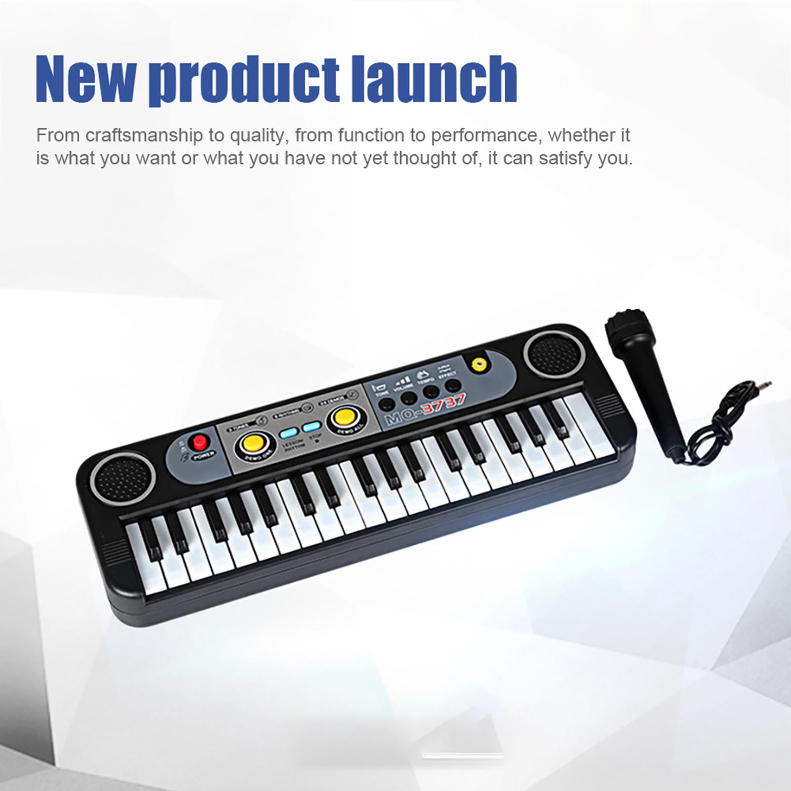 Multifunctional Mini Electronic Piano With Microphone Abs Children Portable  37 Keys Digital Music Electone Keyboard Gift