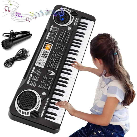 Keyboard Piano Digital Electric Piano Portable Electronic Music Keyboard 61 key Toy for Beginner