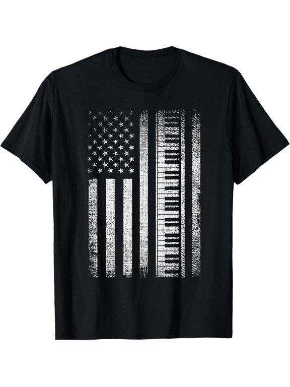 Keyboard Player USA Graphic T-Shirt