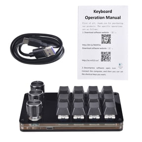Keyboard Programming Keypad 12 Key 3 Knob Mechanical Keyboard Button Pad For Hot Swap Gaming Keypad