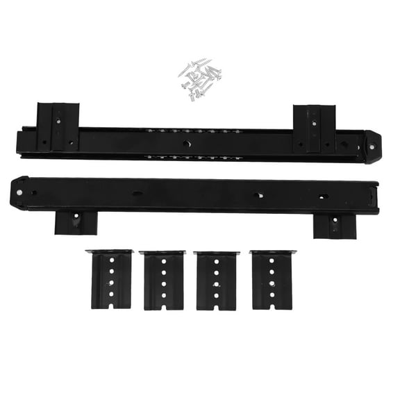 OFFIGAM 1Set Heavy Duty Black Keyboard Tray Slide with Stable Cold Rolled Steel Build