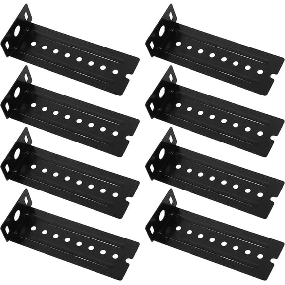 Keyboard Slide Bracket Set with Drawer Guide Rail, 8pcs Black Screws