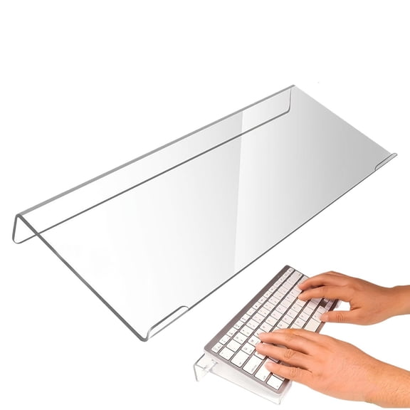Keyboard Stand For Desk | Keyboard Tray Holder For Office - Clear Lifter Tray, For Home Study Room Reception School Cubicle Work Gamers Students Programmers