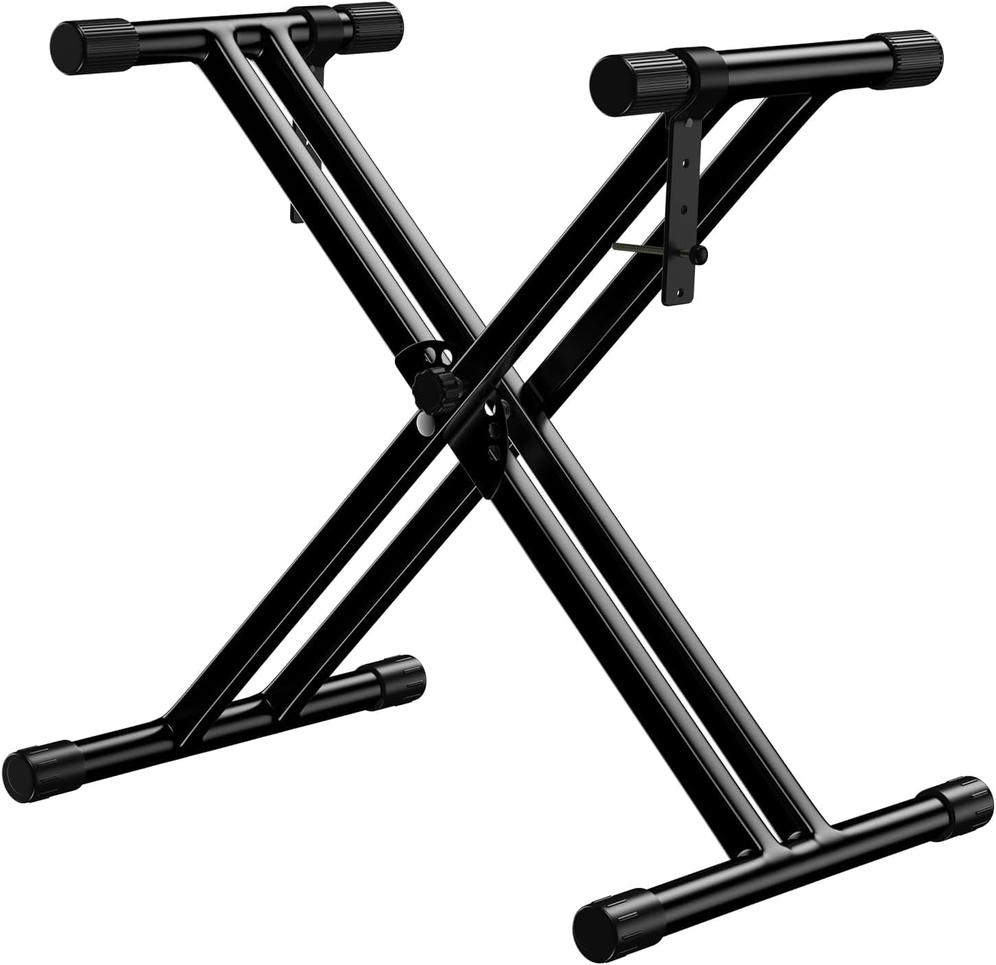 Keyboard Stand Double-X, Heavy-Duty, Pre-Assembled Piano Stand for Kids and Adults, 8 Adjustable Digital Piano Stand with Locking Straps Fits 54 61 88 (X)