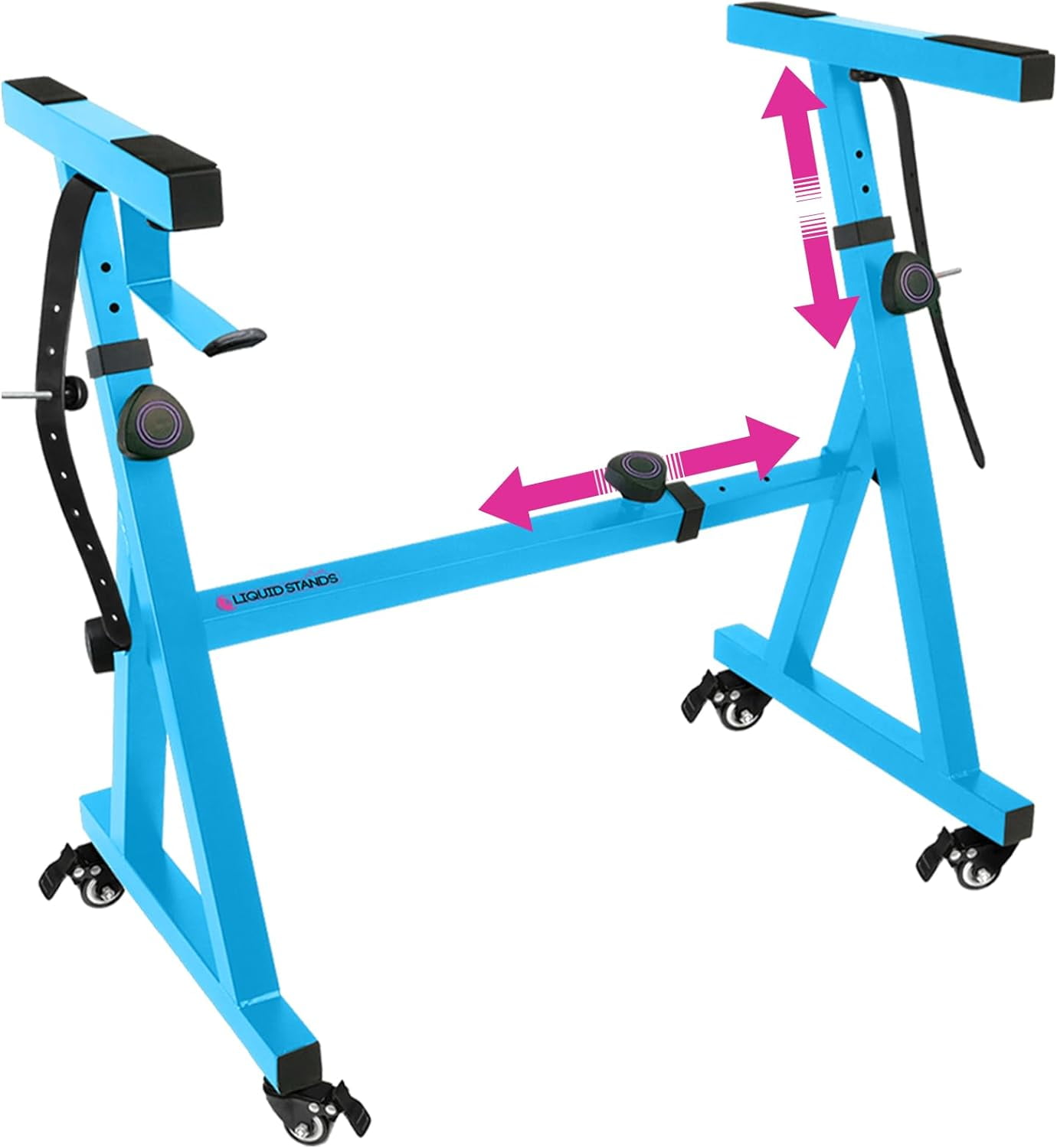 Keyboard Stand w/ Wheels Z Adjustable & Portable Professional Heavy