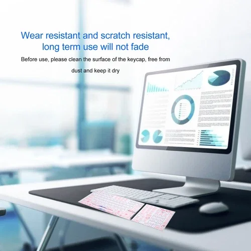 Keyboard Stickers 84-108 Keys Replacement Computer Laptop Keycap Stickers For