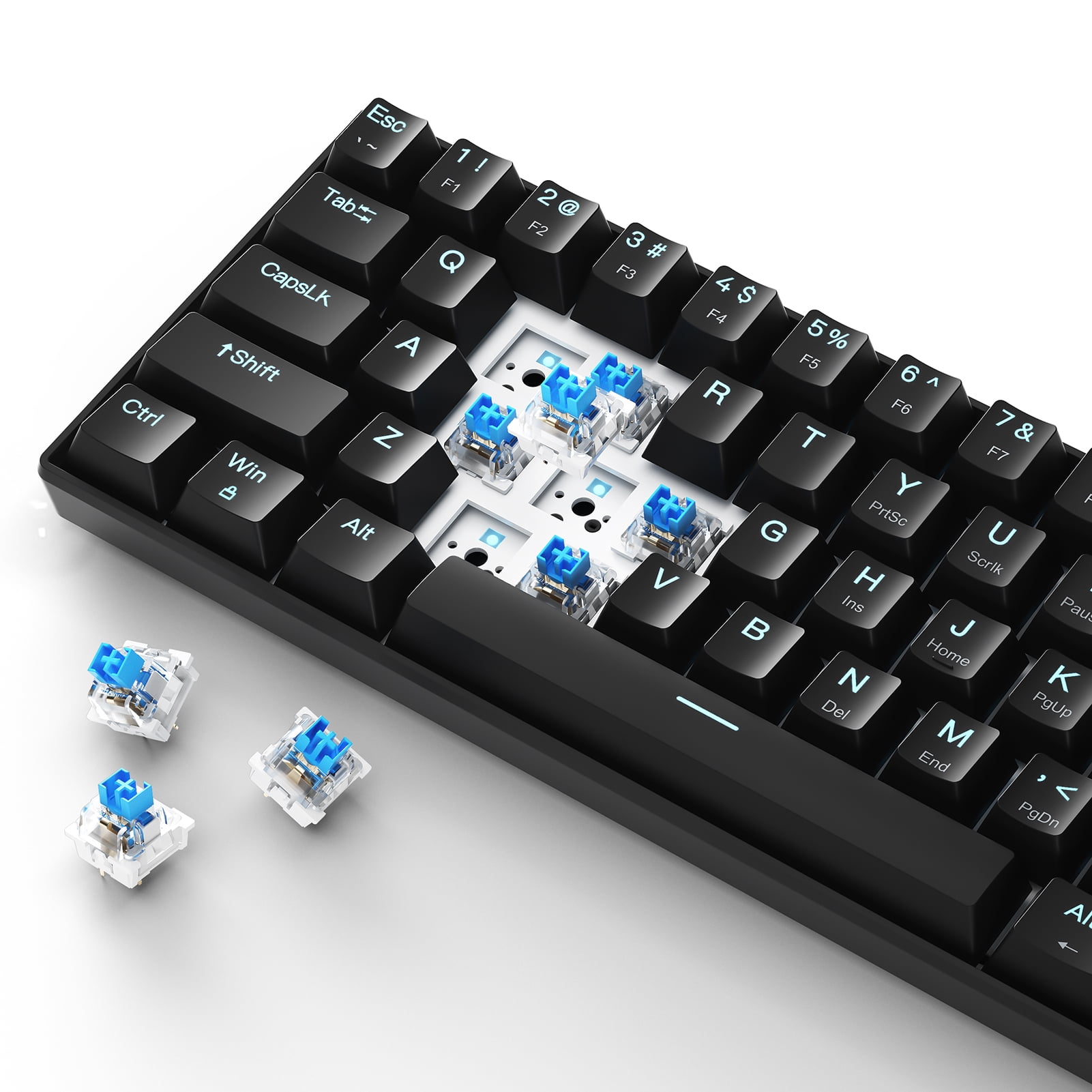 Keyboard,Swap Switch/red Switch Led Swap Outemu Wired 61-key Led Usb ...