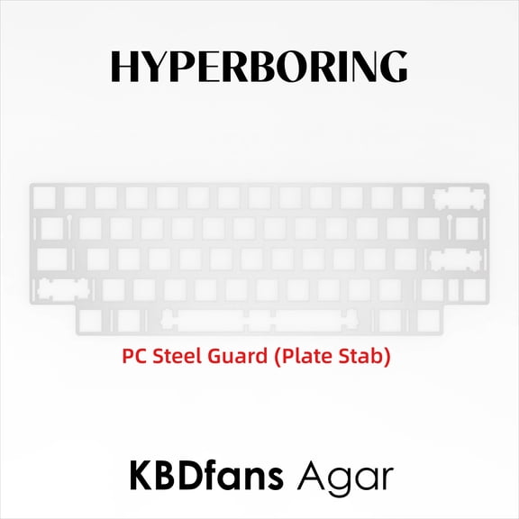 Keyboard Switch Plate for KBDfans Agar, PC or Aluminum Material Option, Compatible with 60% 65% 75% TKL Custom Mechanical Keyboard Builds