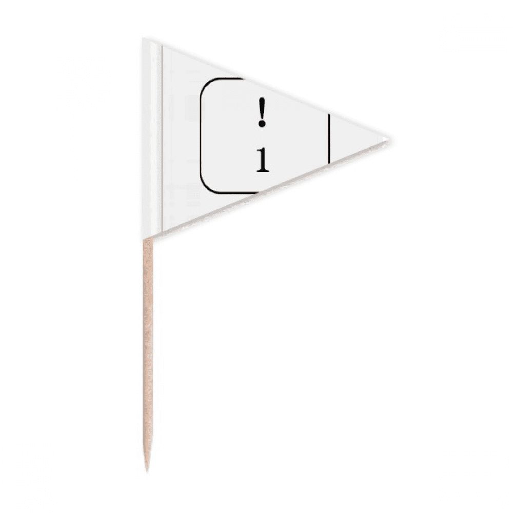 Keyboard Symbol 1 Art Deco Fashion Toothpick Triangle Cupcake Toppers ...