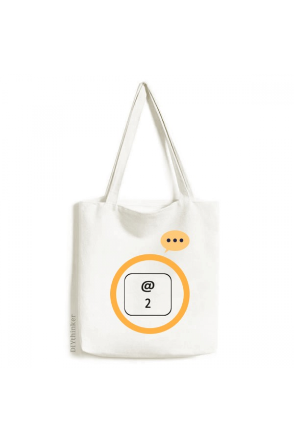 Keyboard Symbol 2 Art Deco Fashion Expression Sack Canvas Tote Shoulder Bag
