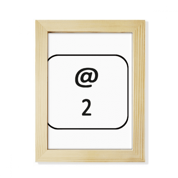 Keyboard Symbol 2 Desktop Adorn Photo Frame Display Art Painting Wooden