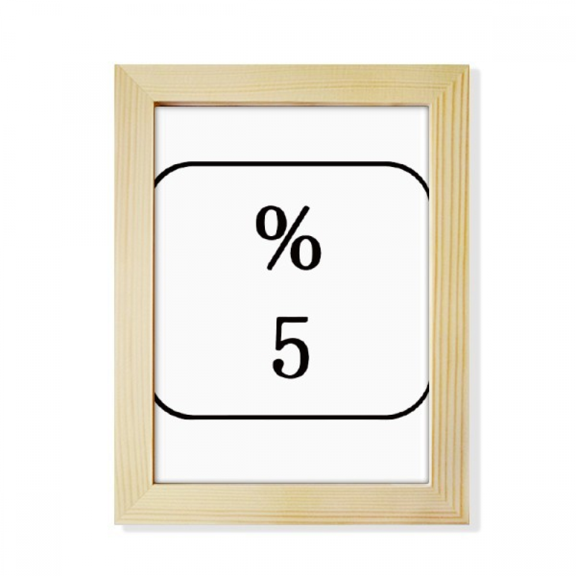 Keyboard Symbol 5 Desktop Adorn Photo Frame Display Art Painting Wooden
