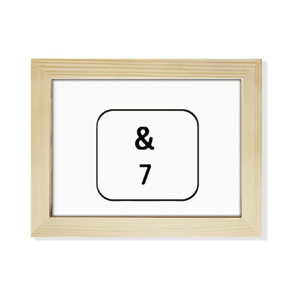 Keyboard Symbol 7 Art Deco Fashion Desktop Photo Frame Picture Art Decoration Painting 6x8 inch