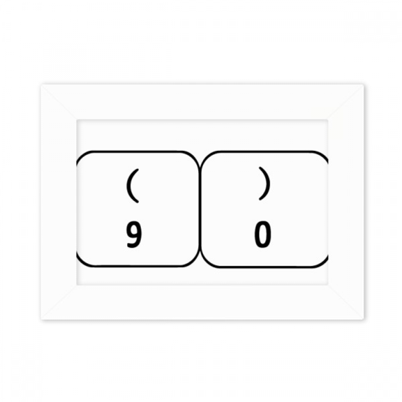 Keyboard Symbol 9 0 Photo Mount Frame Picture Art Painting Desktop 5x7 inch