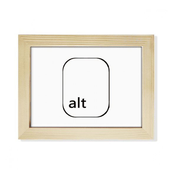 Keyboard Symbol Alt Art Deco Fashion Desktop Photo Frame Picture Art Decoration Painting 6x8 inch