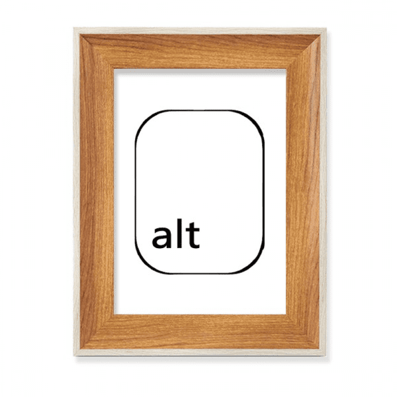Keyboard Symbol Alt Desktop Wooden Photo Frame Display Picture Art Painting Multiple Sets