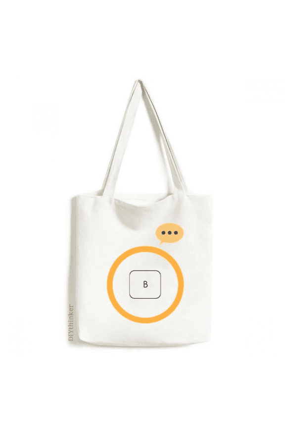 Keyboard Symbol B Art Deco Fashion Expression Sack Canvas Tote Shoulder Bag