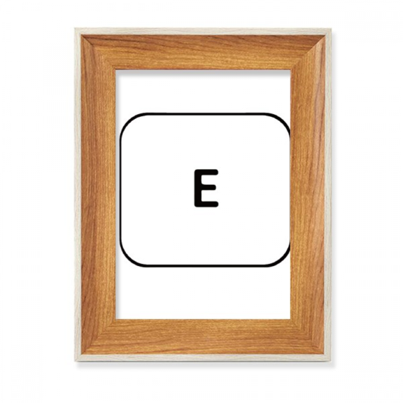 Keyboard Symbol E Desktop Wooden Photo Frame Display Picture Art Painting Multiple Sets