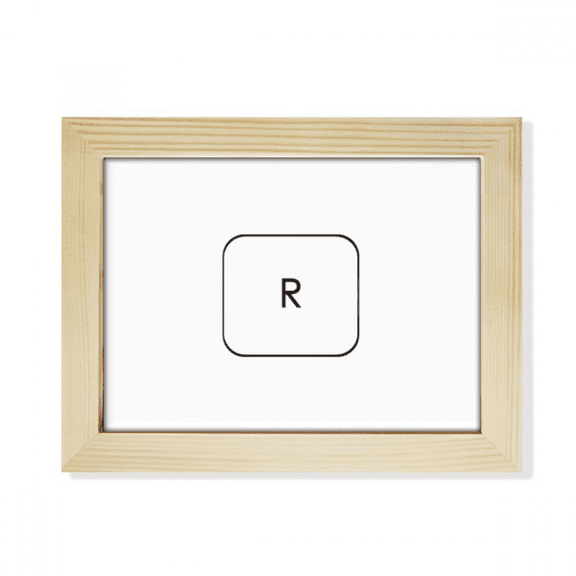 Keyboard Symbol R Art Deco Fashion Desktop Photo Frame Picture Art Decoration Painting 6x8 inch