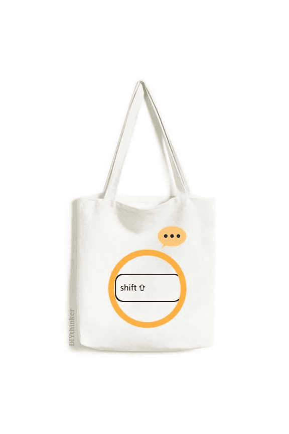 Keyboard Symbol Shift Art Deco Fashion Expression Sack Canvas Tote Shoulder Bag