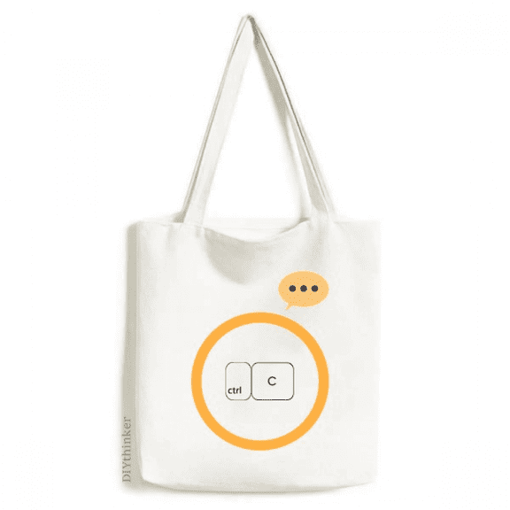 Keyboard Symbol ctrl C Art Deco Fashion Expression Sack Canvas Tote Shoulder Bag